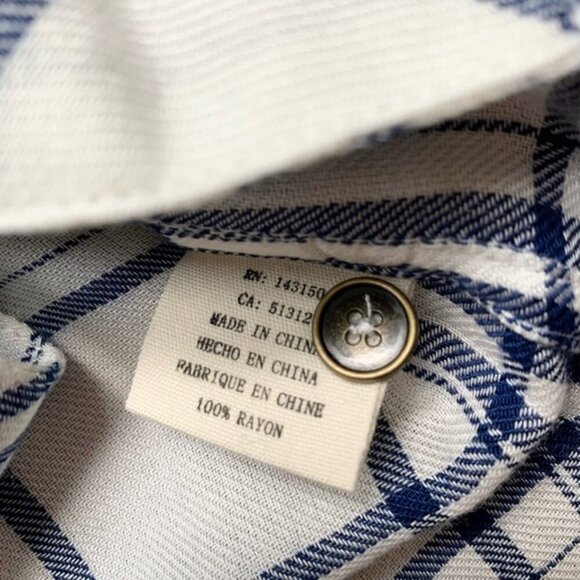 Anthropologie Ash and Ember Button Down Shirt Plaid Flannel Size XS - Picture 10 of 15